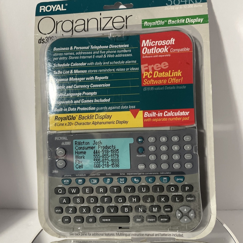 Royal Personal Organizer‎ DS 3080 Microsoft office compatible Backlit